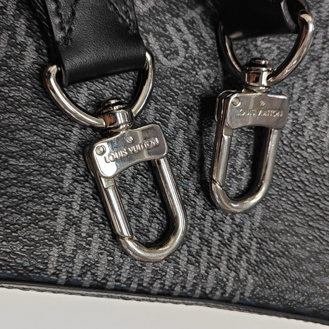 TRIO Damier Graphite Coated Canvas Gray