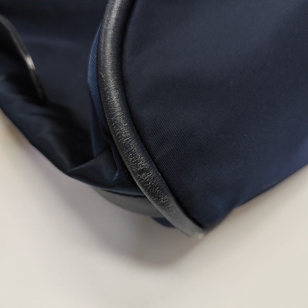 Nylon Bucket Bag Blue