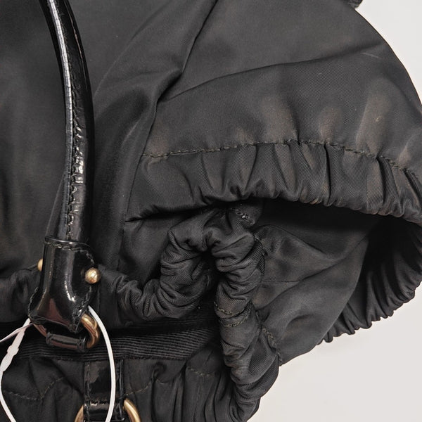 Fabric Top Handle Bag Black