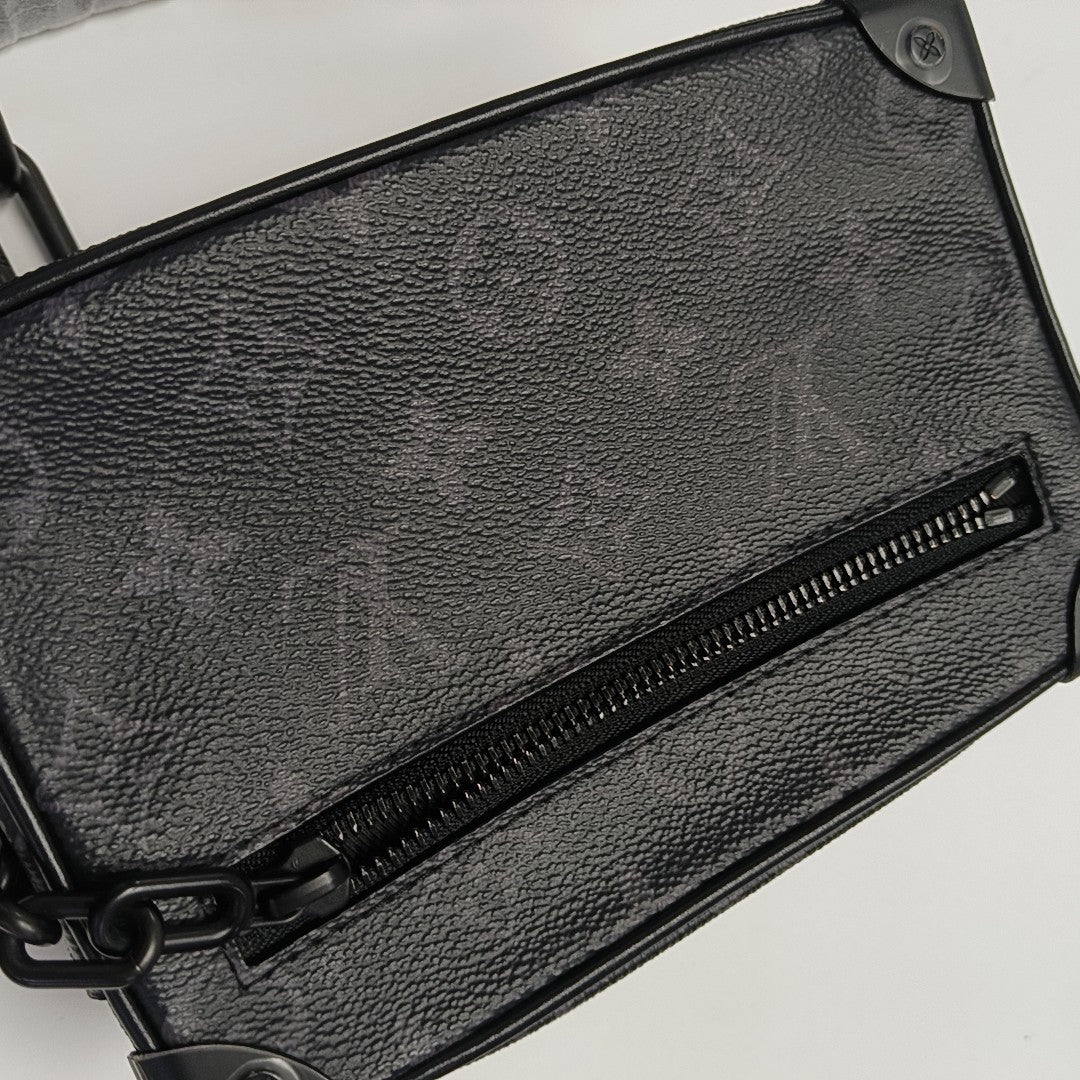 SOFT TRUNK Mini Monogram Coated Canvas Black