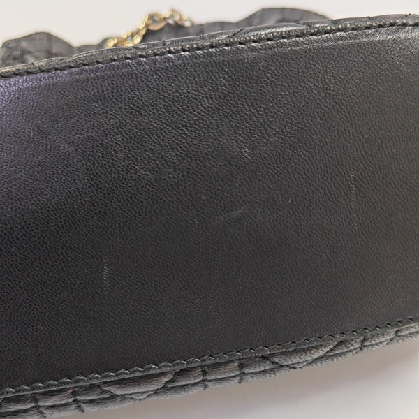 Cannage Lambskin Top Handle Bag Black