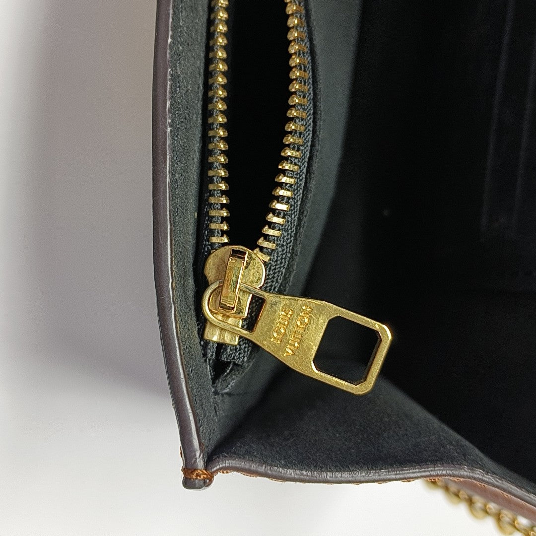 DAUPHINE WOC Monogram Coated Canvas Brown
