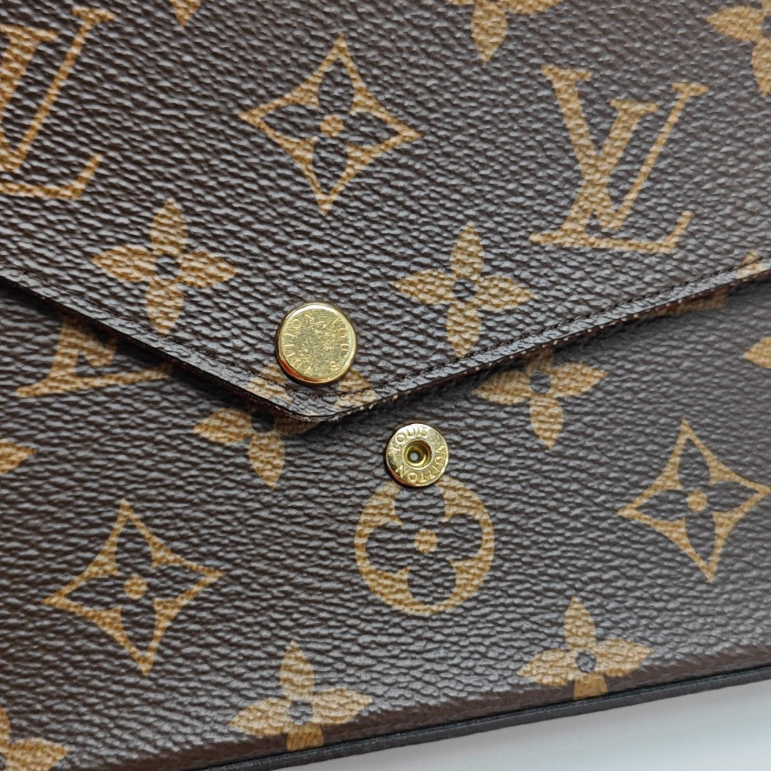 FÉLICIE Monogram Coated Canvas Brown