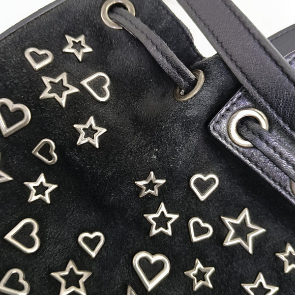 Suede Bucket Bag Black