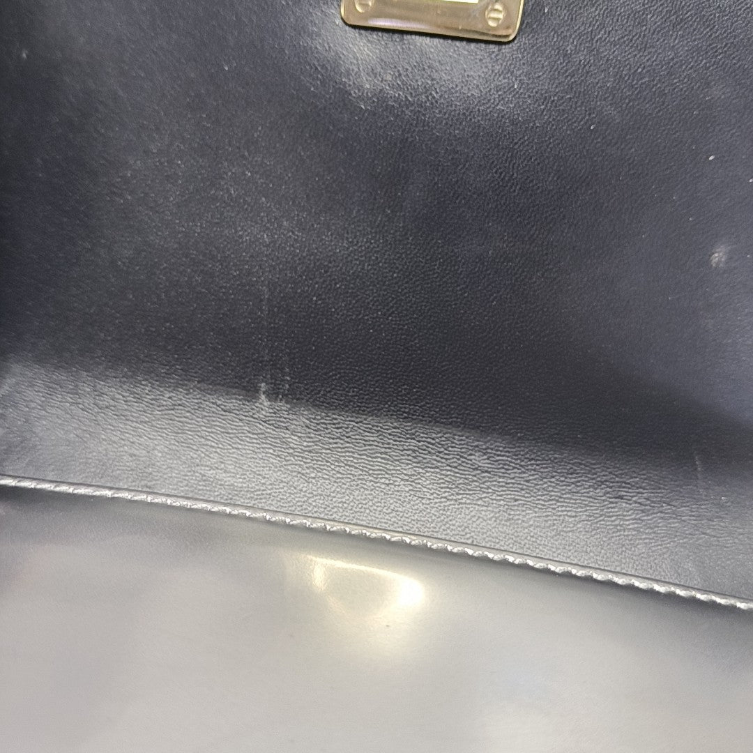 Diorama Small Cannage Calfskin Silver
