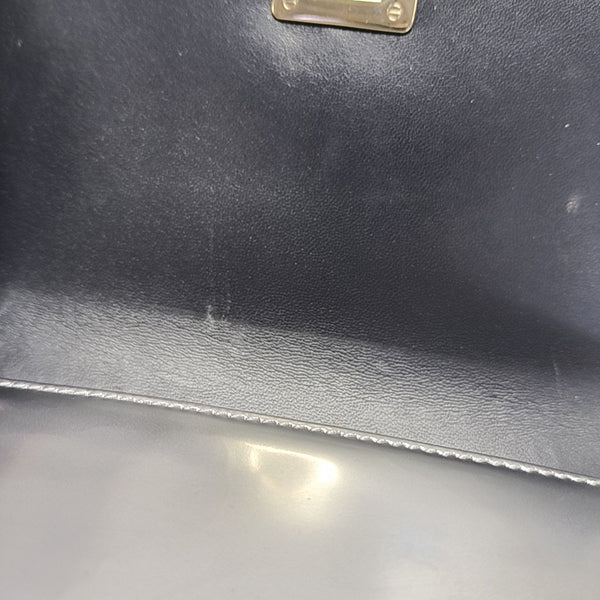 Diorama Small Cannage Calfskin Silver