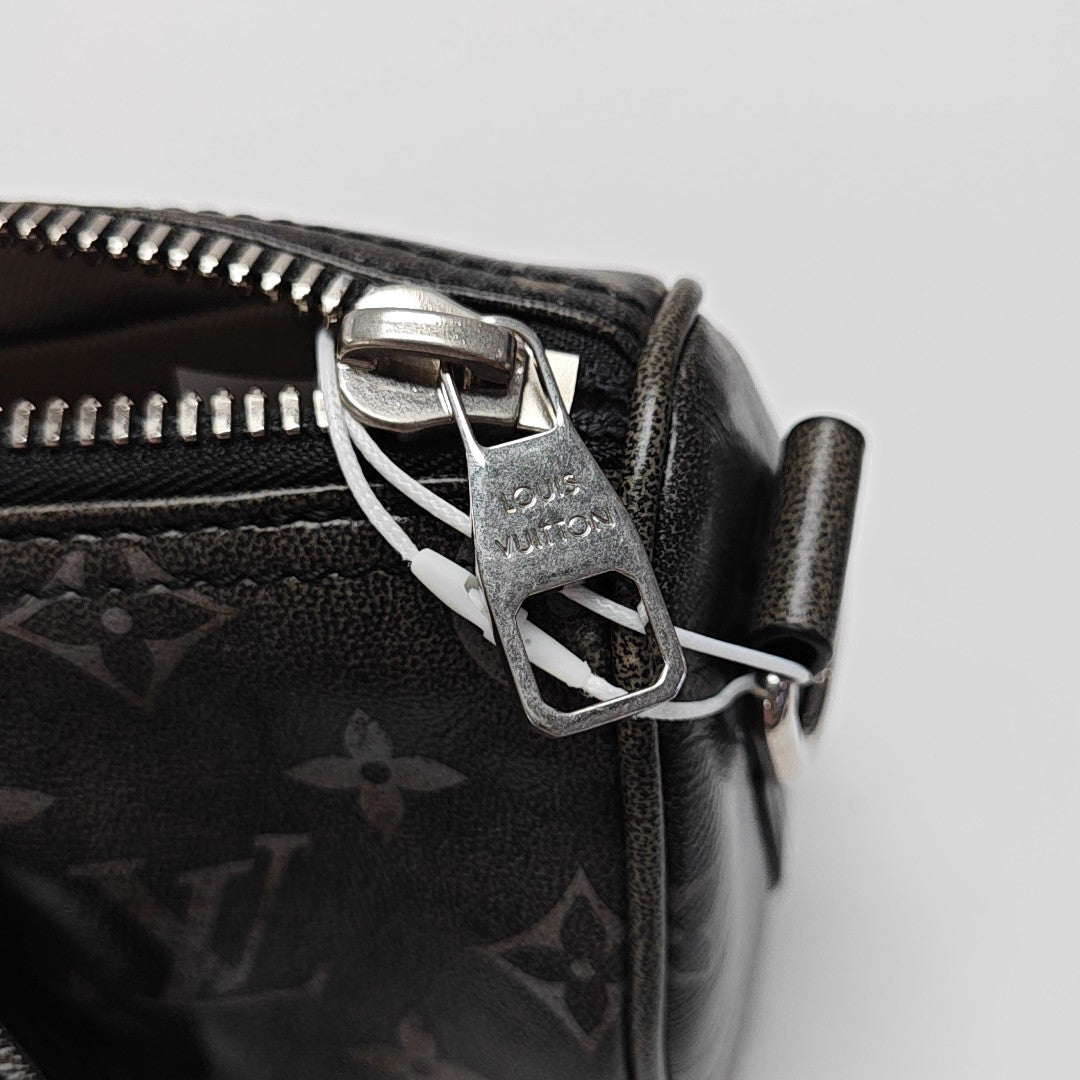 KEEPALL Monogram Calfskin Black