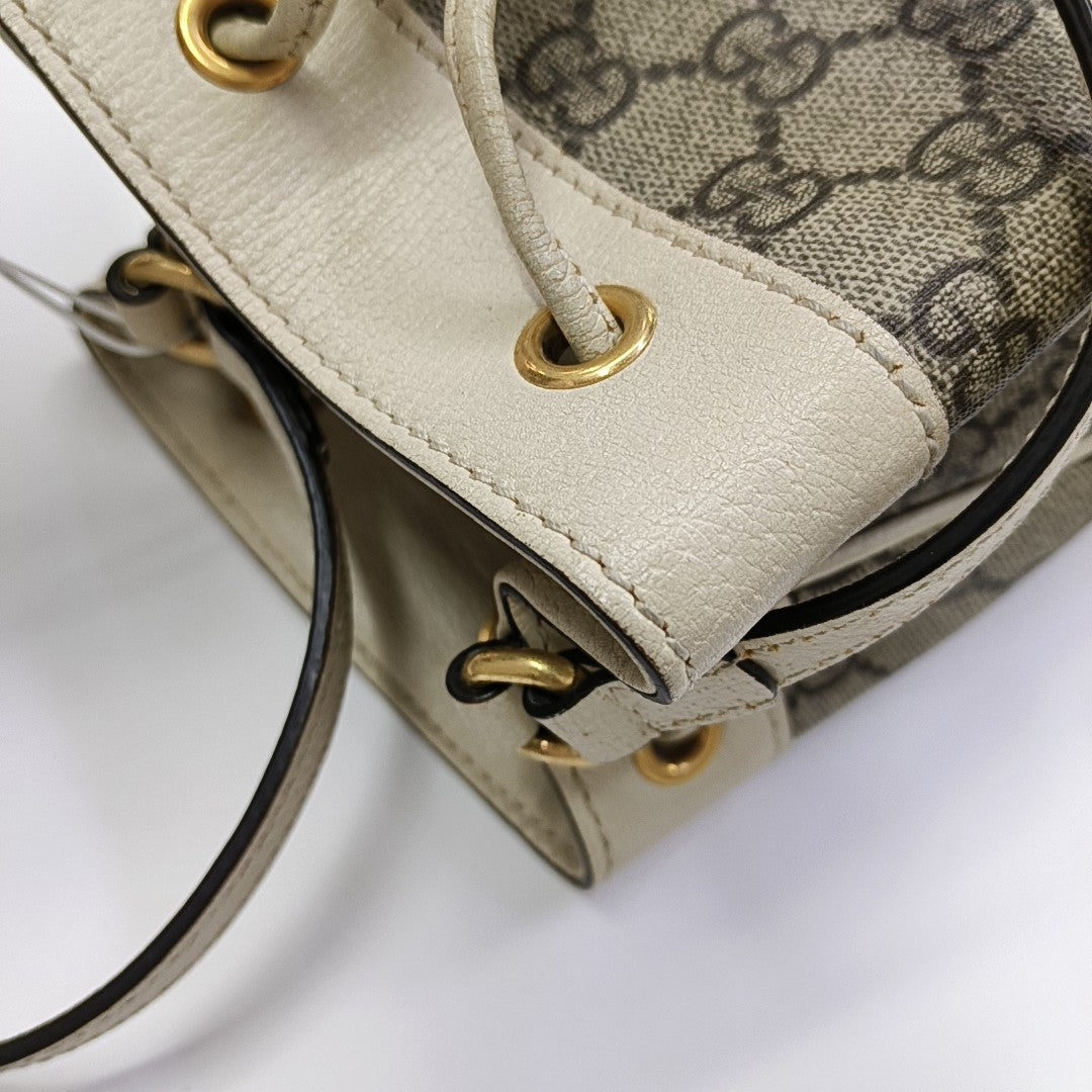 Ophidia Mini Monogram Coated Canvas Beige