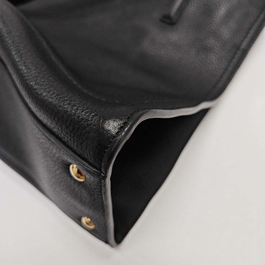 Amy Large Calfskin Black