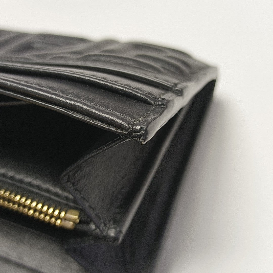 Monogram Lambskin Shoulder Bag Black