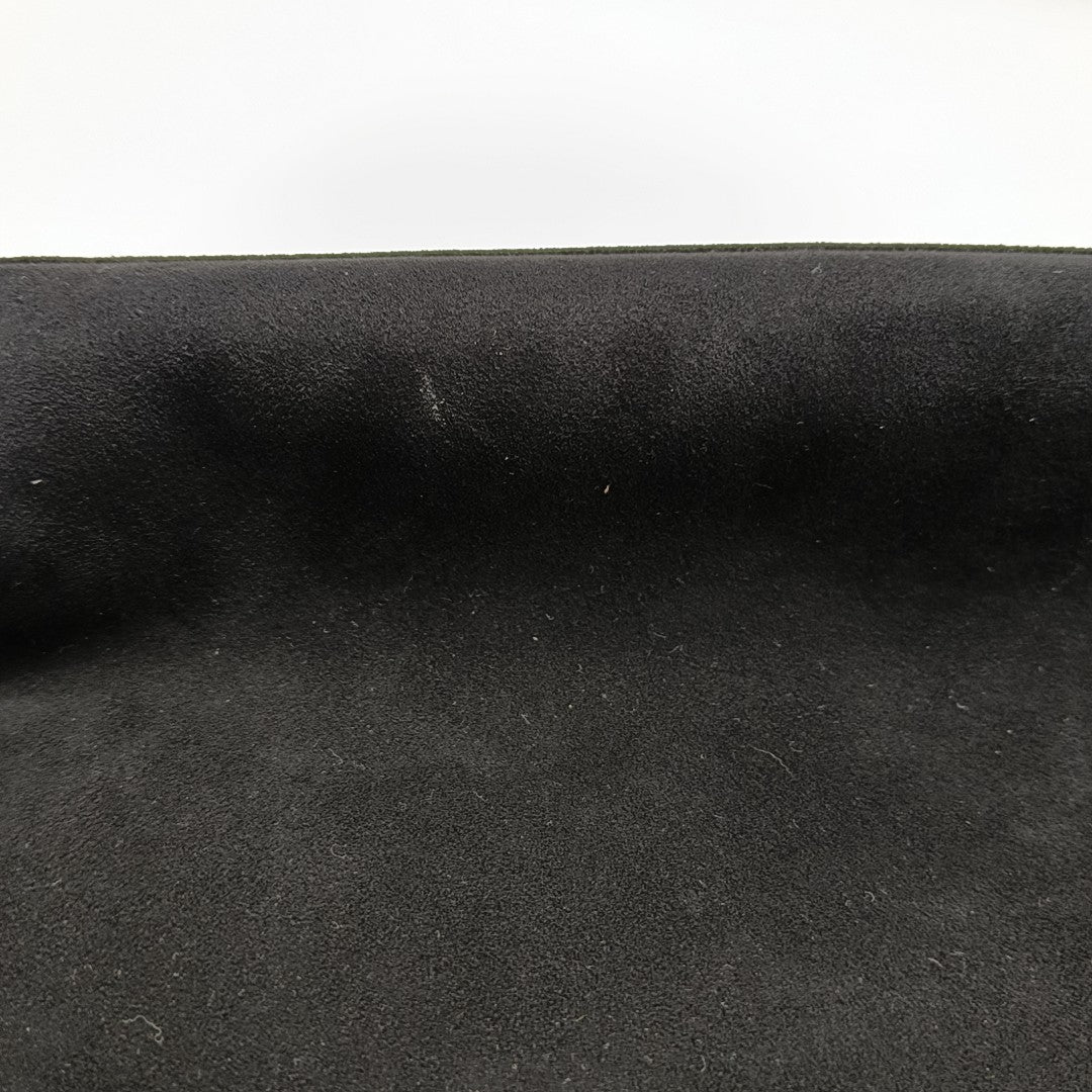 Suede Top Handle Bag Black