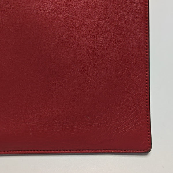 Coated Canvas Clutch Brown