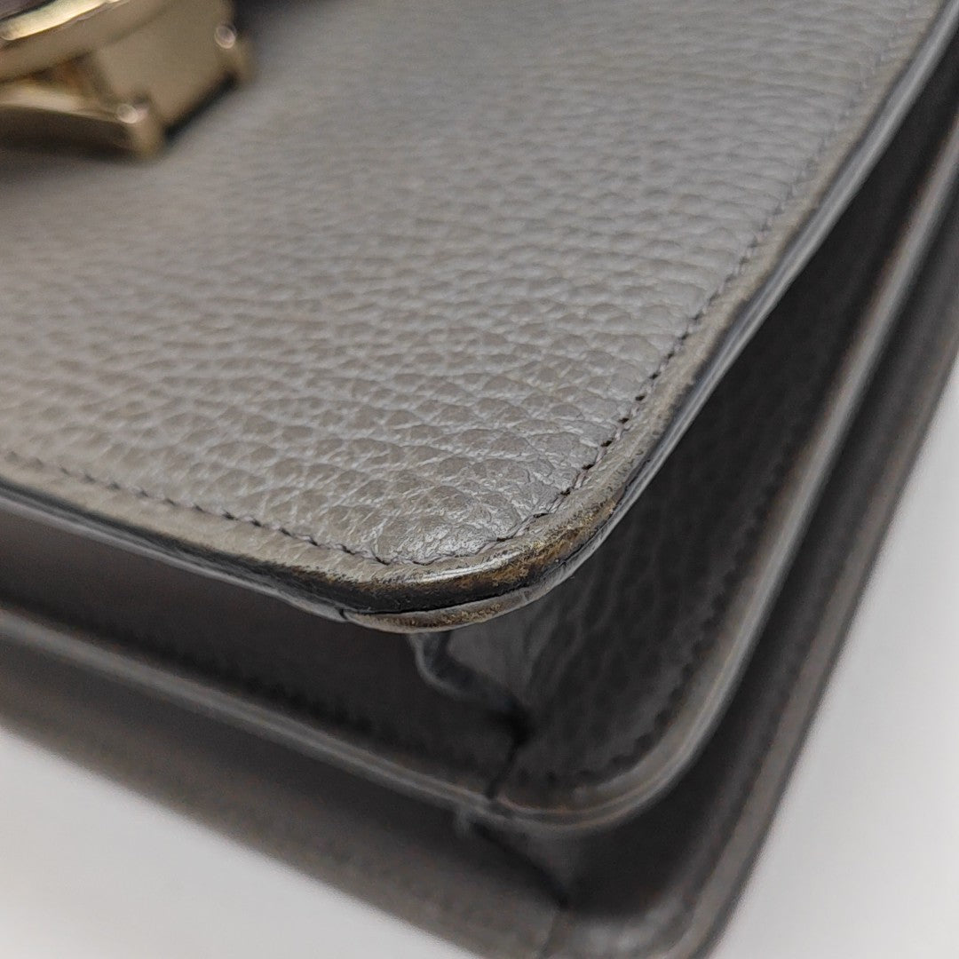 Interlocking G Small Calfskin Gray