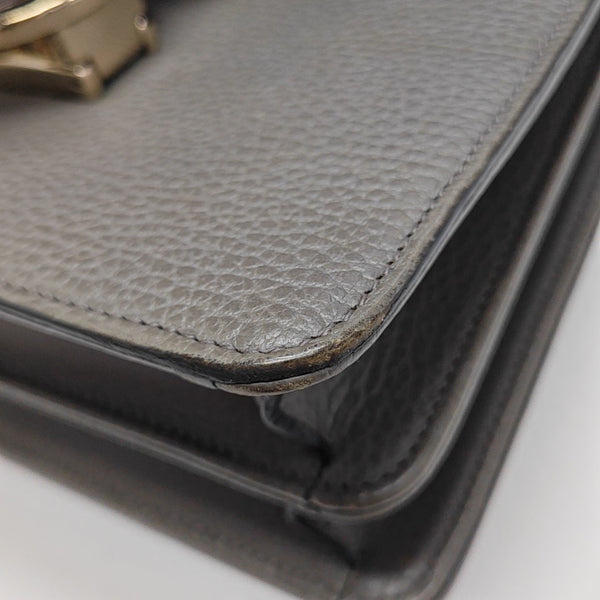 Interlocking G Small Calfskin Gray