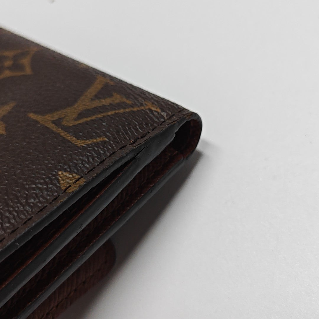 ANAIS Monogram Coated Canvas Brown Wallet