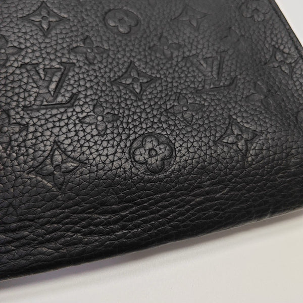 S LOCK Monogram Calfskin Black