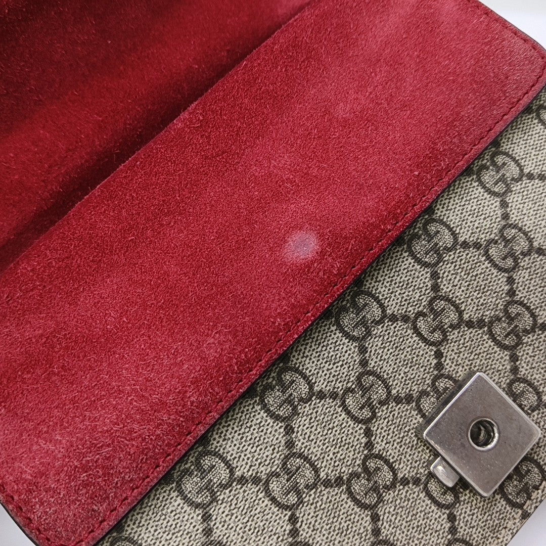 Dionysus Mini Monogram Coated Canvas Beige