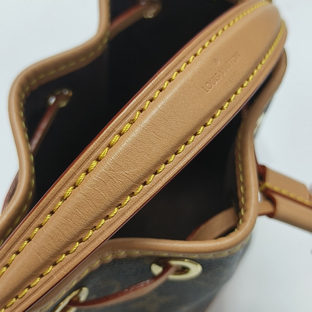 NOÉ Nano Monogram Coated Canvas Brown