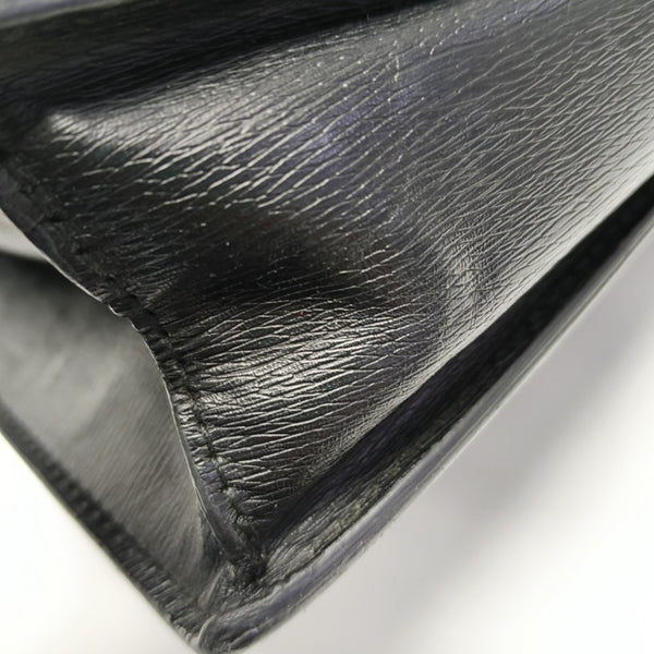Calfskin Top Handle Bag Black
