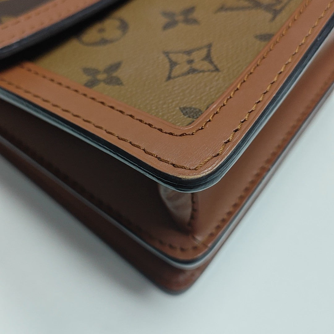 DAUPHINE MM Monogram Coated Canvas Brown