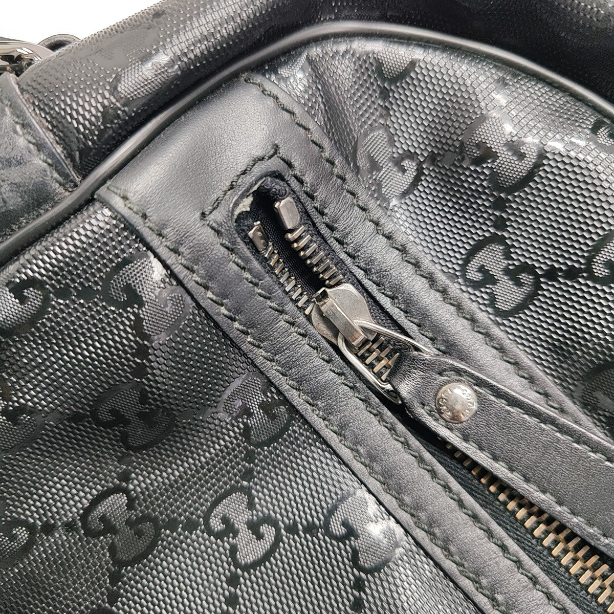 Monogram Coated Canvas Crossbody Bag Black