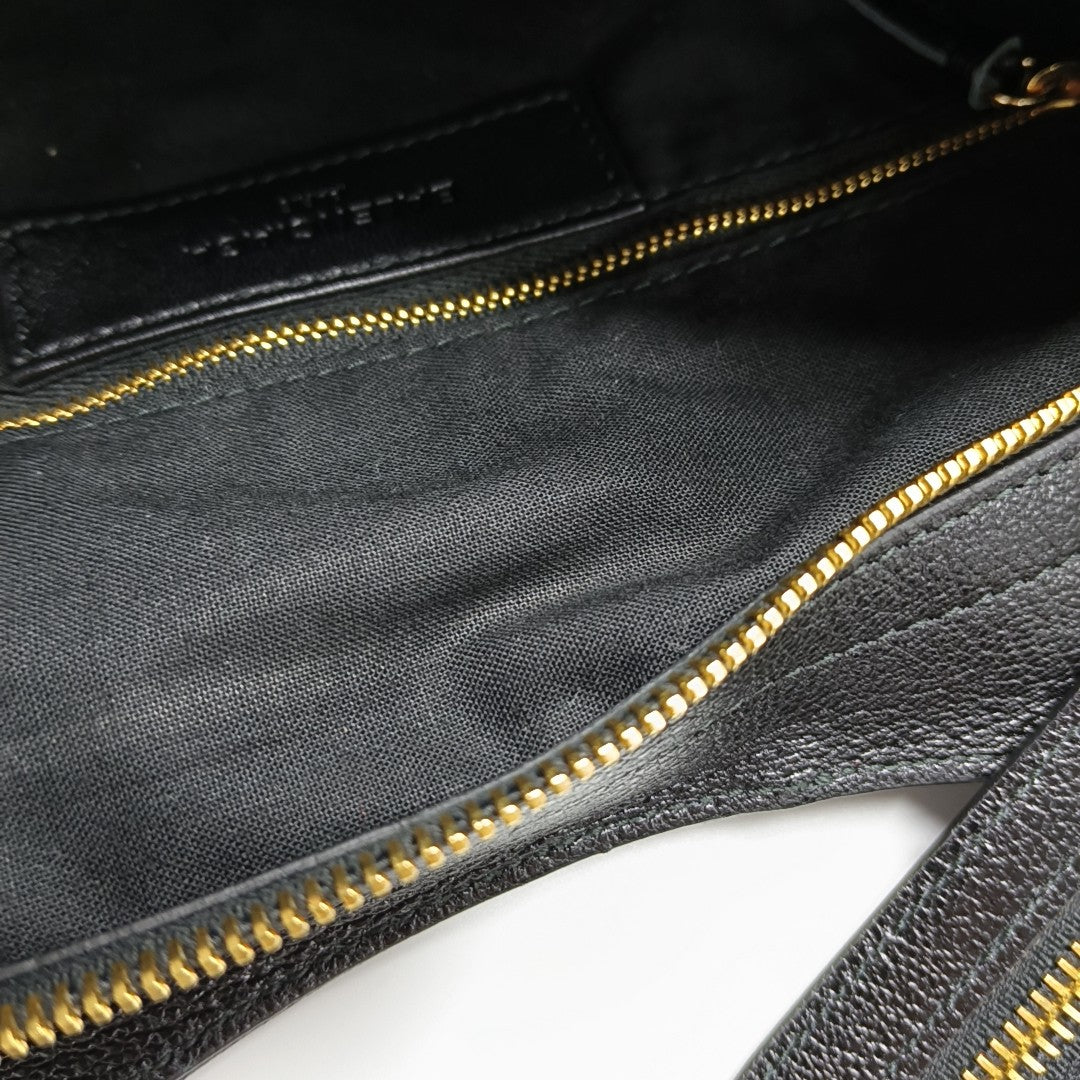Classic Metallic Edge City Small Lambskin Black