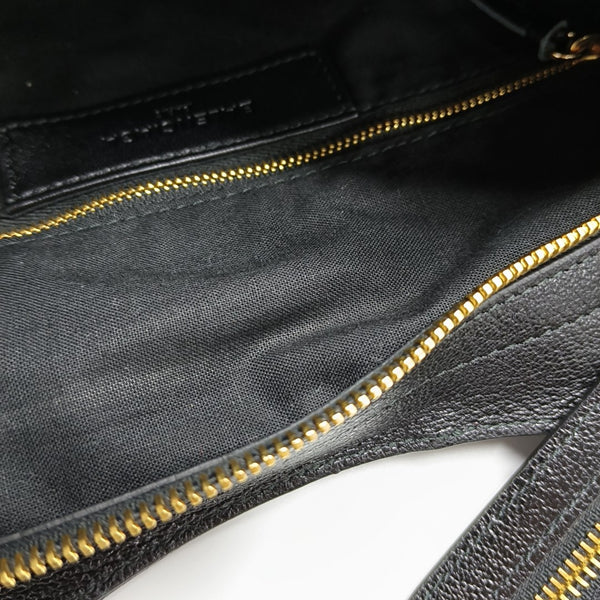 Classic Metallic Edge City Small Lambskin Black