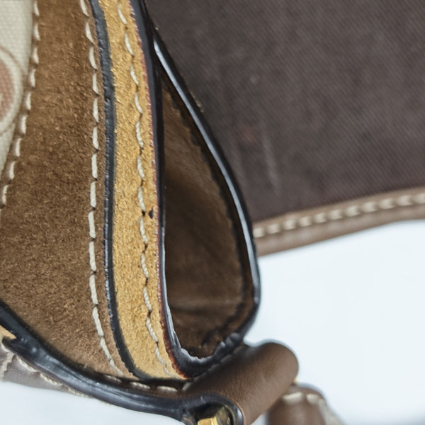 Calfskin Shoulder Bag Beige