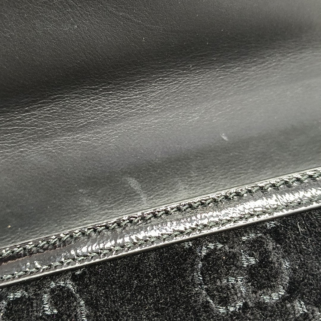Sylvie Small Monogram Velvet Black