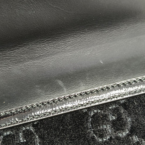 Sylvie Small Monogram Velvet Black