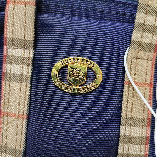Fabric Top Handle Bag Blue