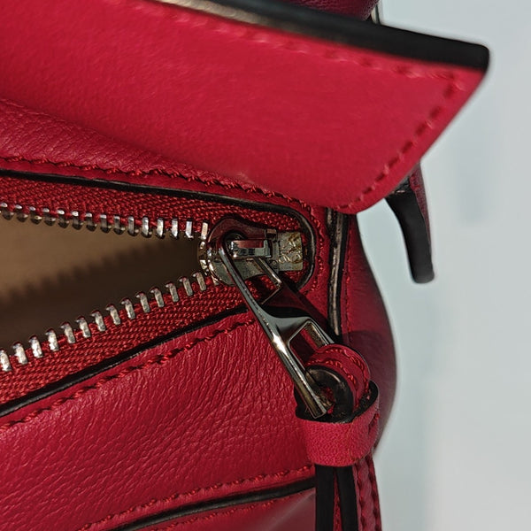 Puzzle Mini Calfskin Red