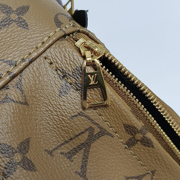 PALM SPRINGS Mini Monogram Coated Canvas Brown