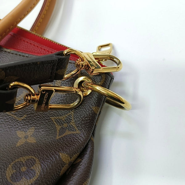 PALLAS MM Monogram Coated Canvas Brown