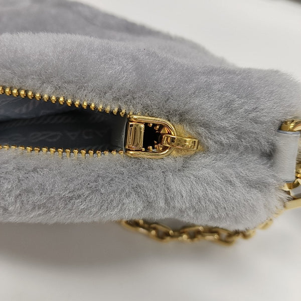 Sheepskin Shoulder Bag Gray