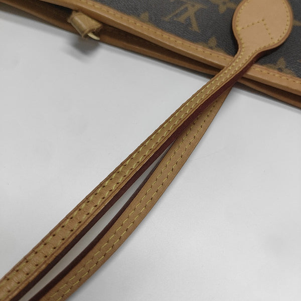 NEVERFULL MM Monogram Coated Canvas Brown