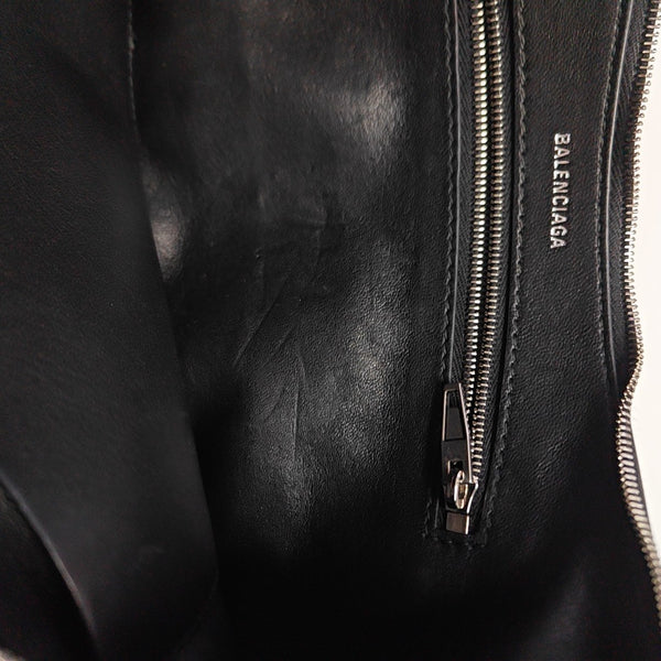 Calfskin Top Handle Bag Black