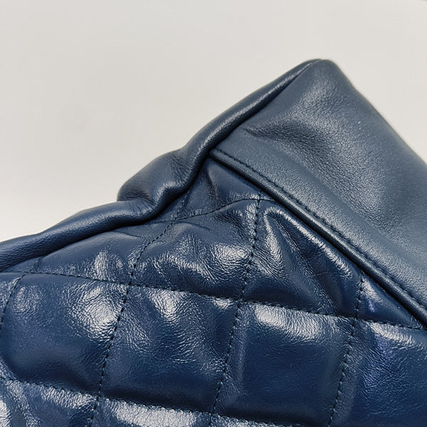 CHANEL 31 Large Quilted Calfskin Blue
