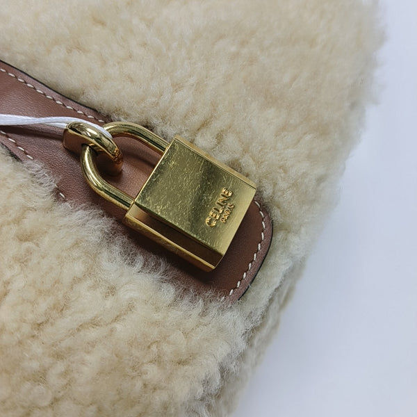 Sheepskin Shoulder Bag Small Beige