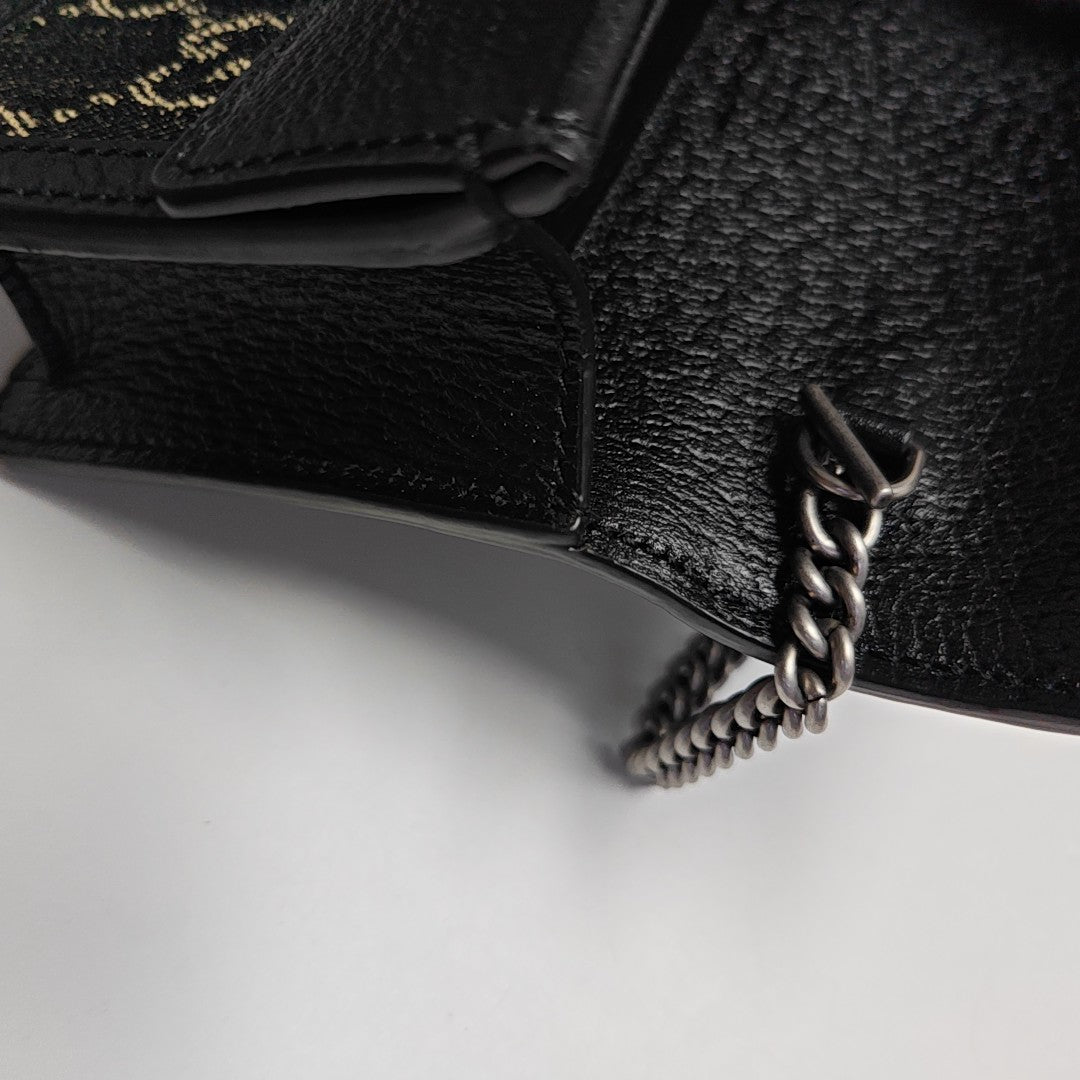 Dionysus Super Mini Monogram Denim Black