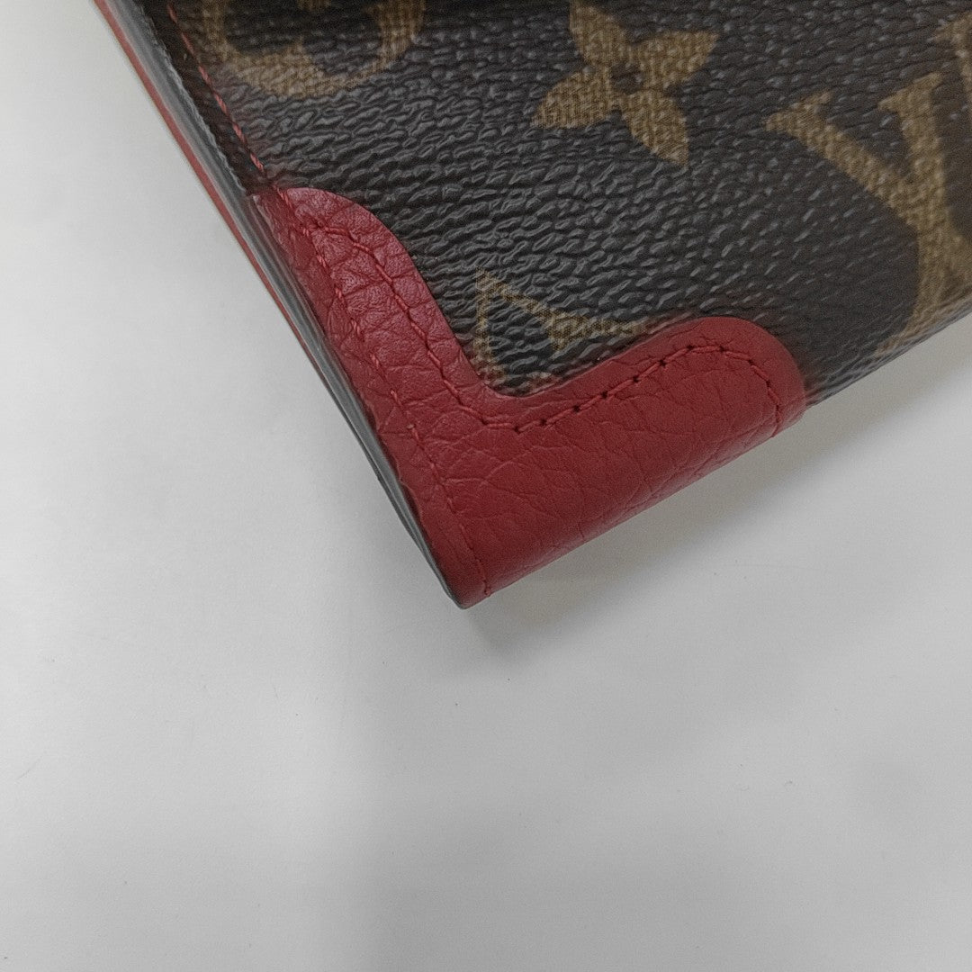 SARAH RETIRO Monogram Coated Canvas Brown Wallet