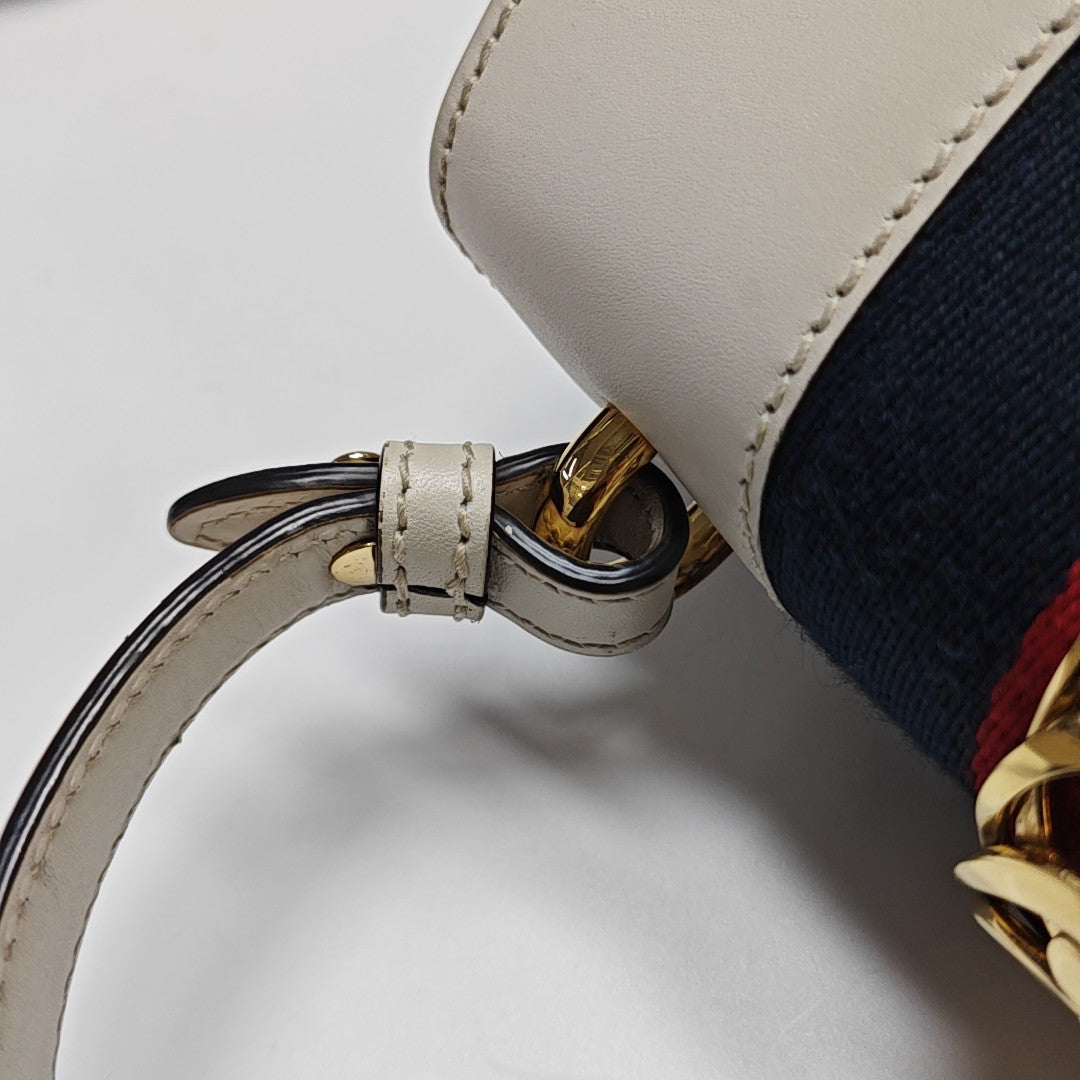 Sylvie Mini Calfskin White