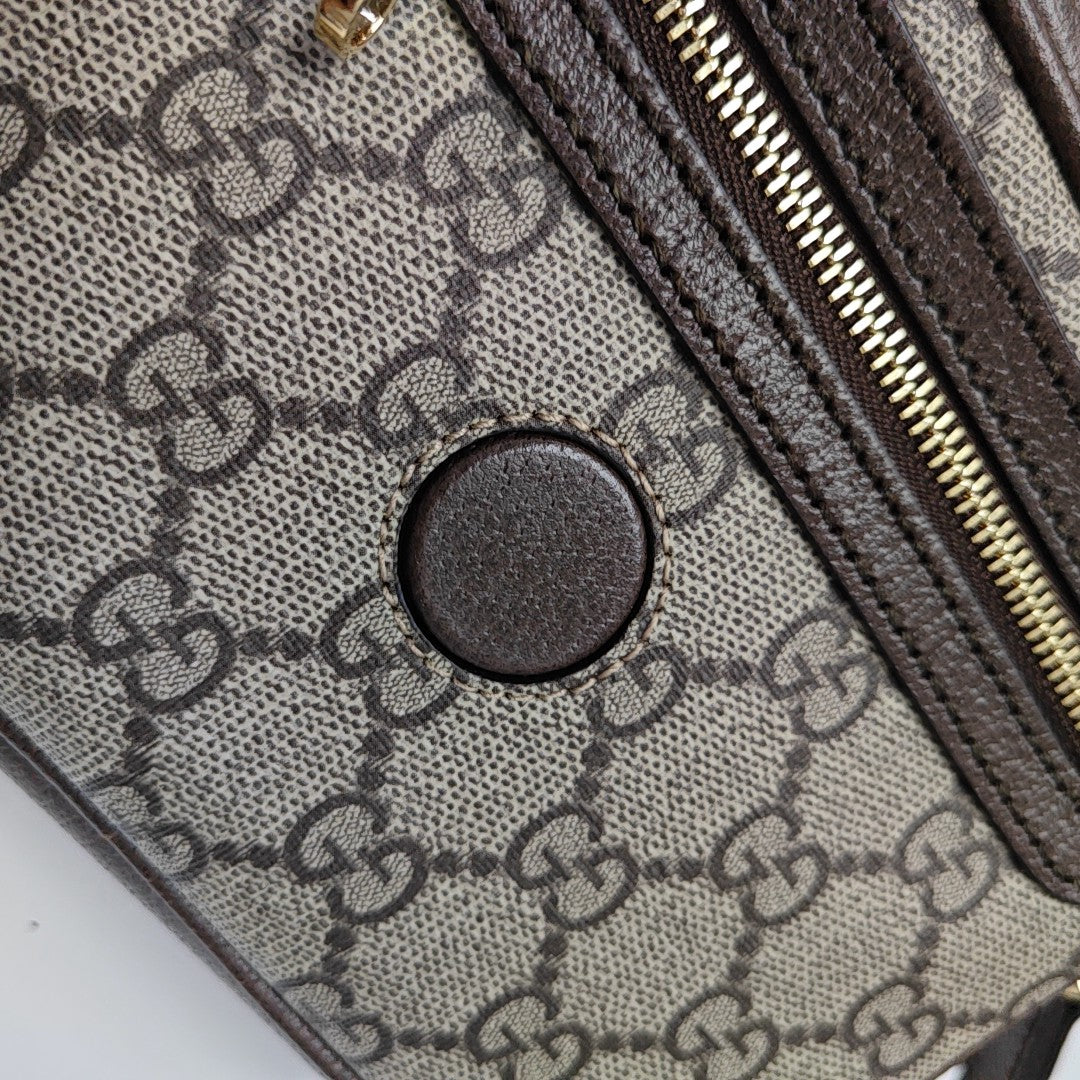 Monogram Coated Canvas Shoulder Bag Beige