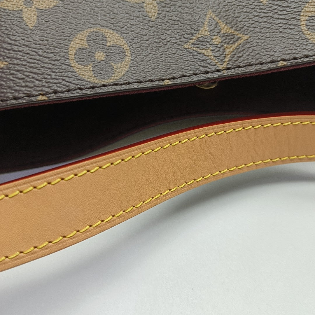 ALL IN BB Monogram Coated Canvas Brown