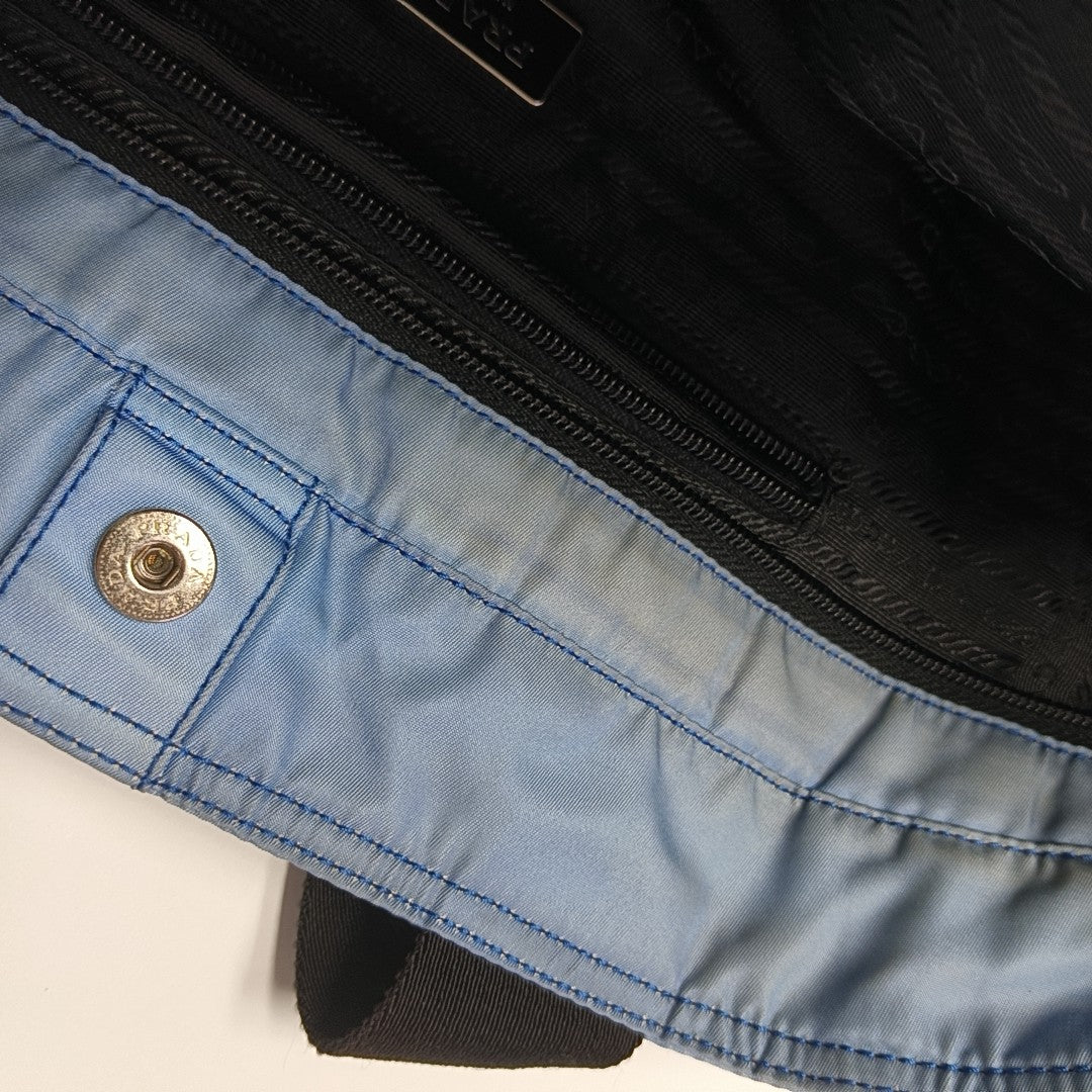 Nylon Shoulder Bag Blue