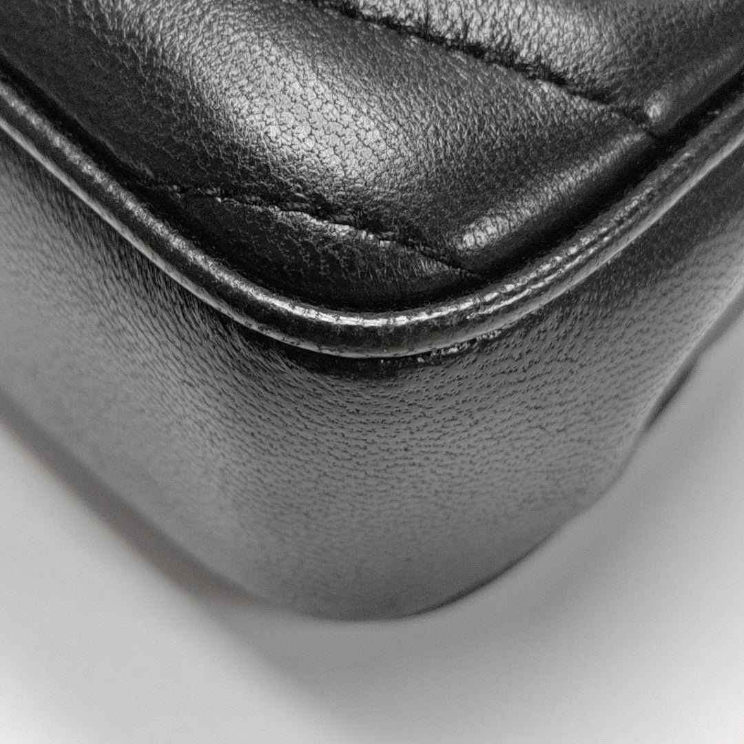 LOULOU Chevron Lambskin Black