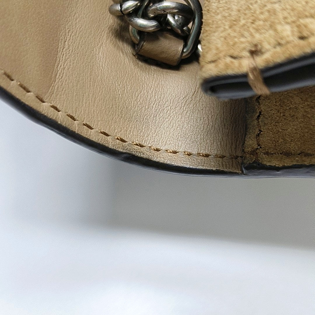 Dionysus Super Mini Monogram Coated Canvas Beige