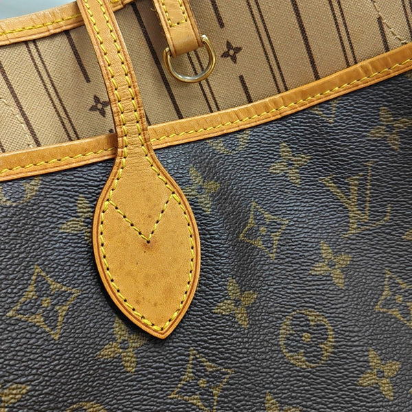 NEVERFULL GM Lona revestida Monogram Marrón