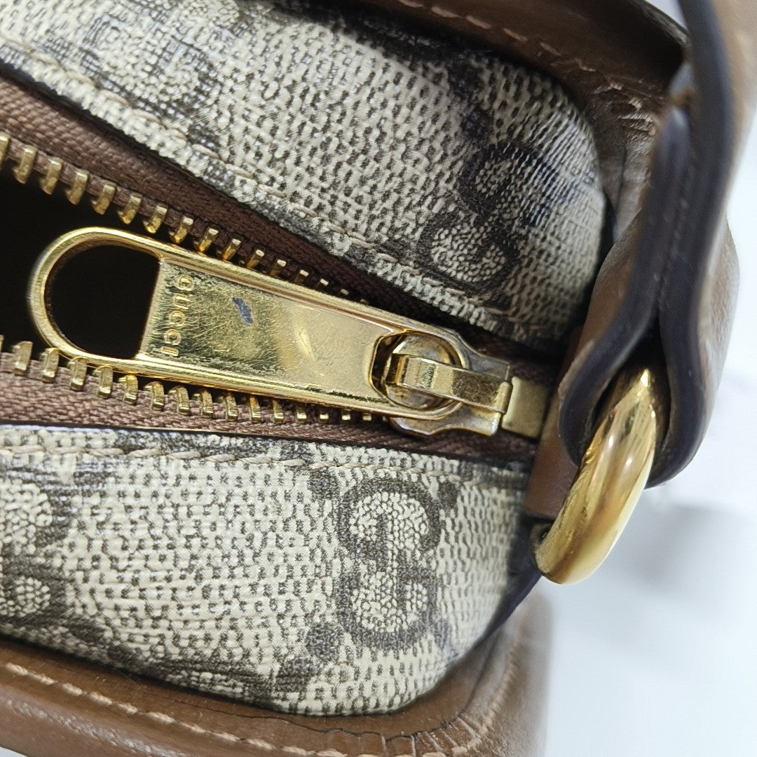 Bree Monogram Coated Canvas Beige