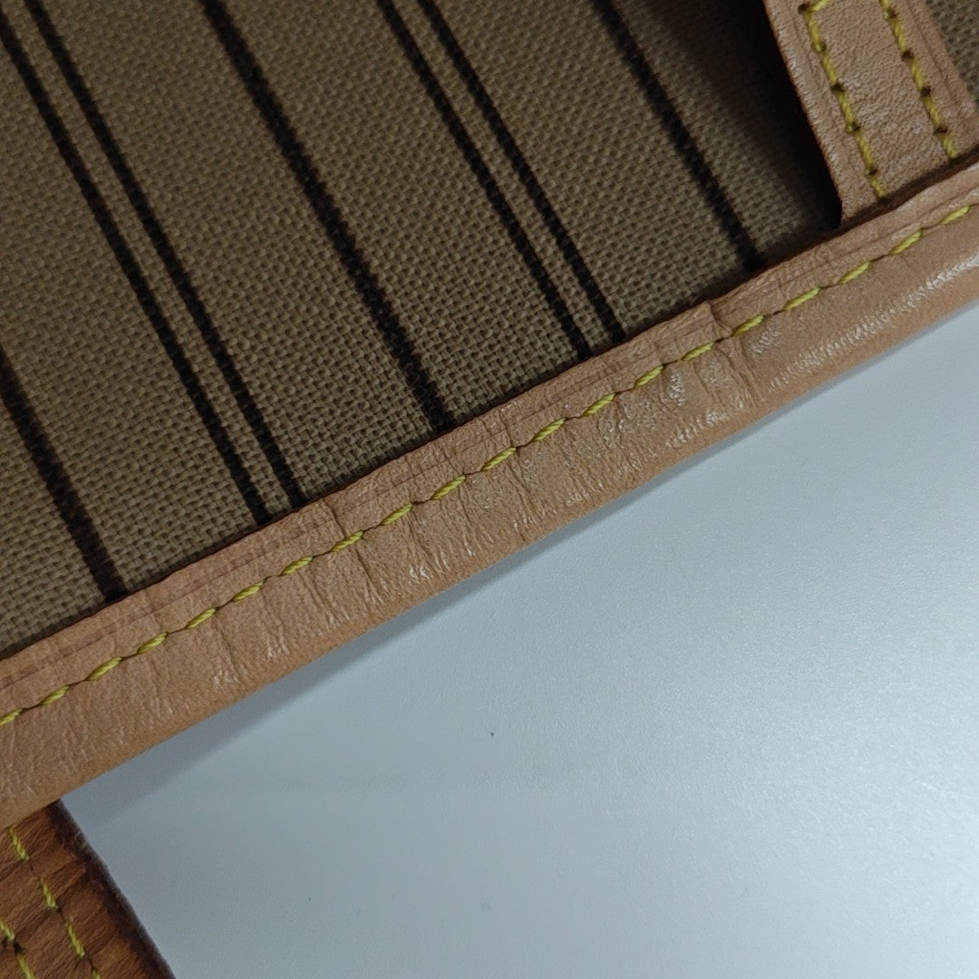 NEVERFULL MM Monogram Coated Canvas Brown